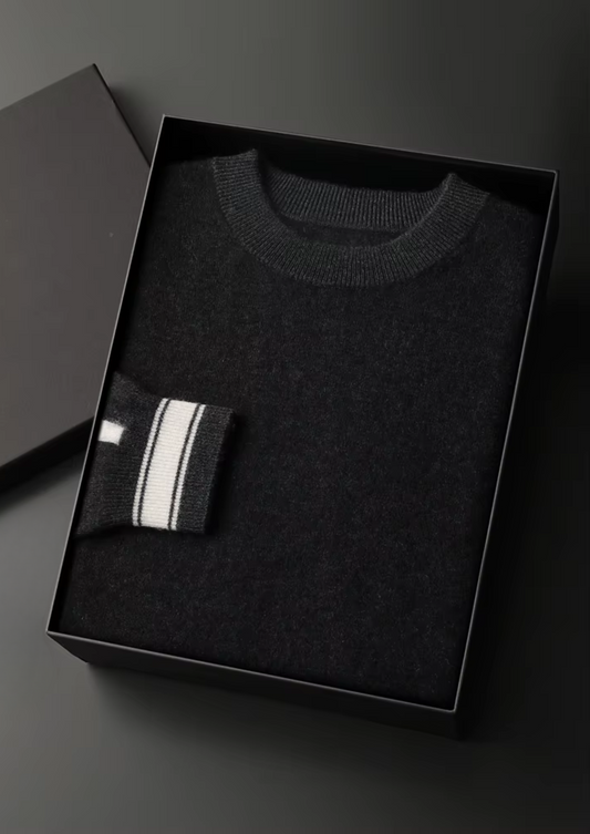 Premium Cashmere Black Vienna Leisure Set | Roccella