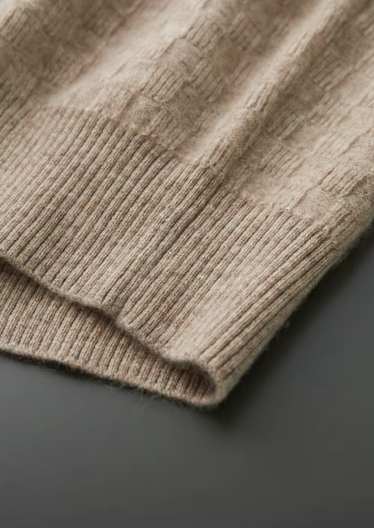 Premium Cashmere Textured Crewneck | Roccella