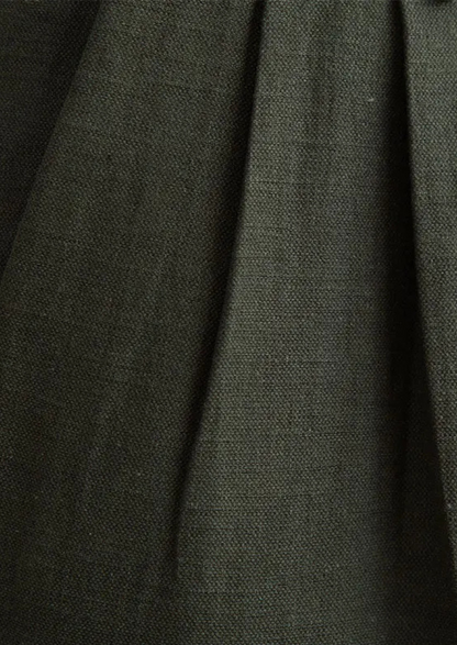Cagliari Pleated Coastal Trousers - Olive | Roccella