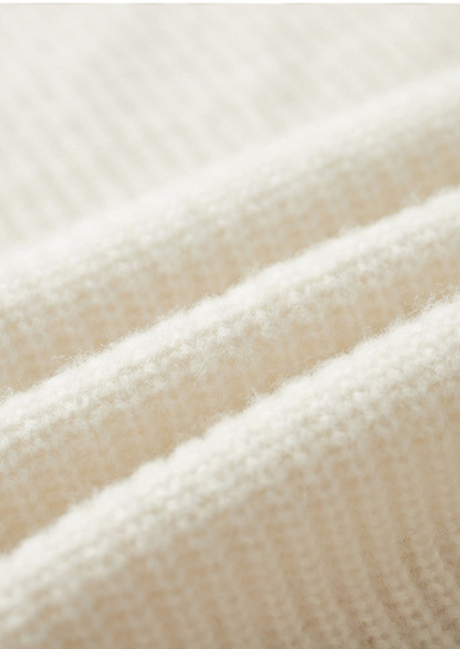 Pure Extra-Fine Merino Wool Ribbed Raglan Crewneck | Roccella