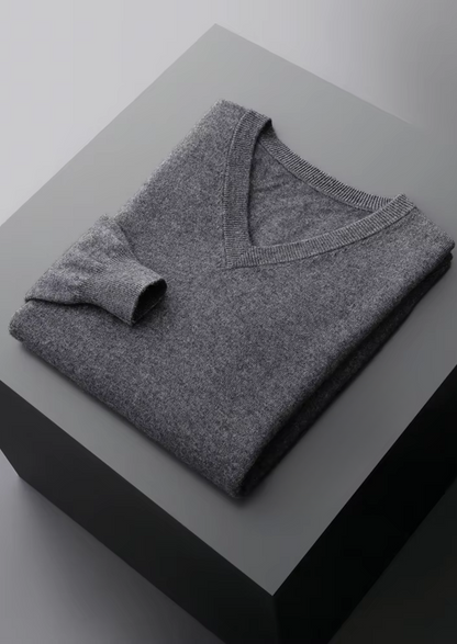 Pure Extra-Fine Merino Wool Classic V-Neck Sweater | Roccella