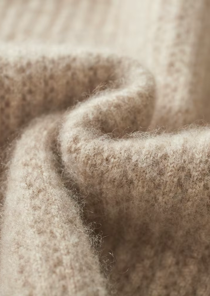 Pure Extra-Fine Merino Wool Ribbed Zipper Hoodie | Roccella