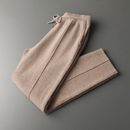 Merino Wool Leisure Trousers, Camel