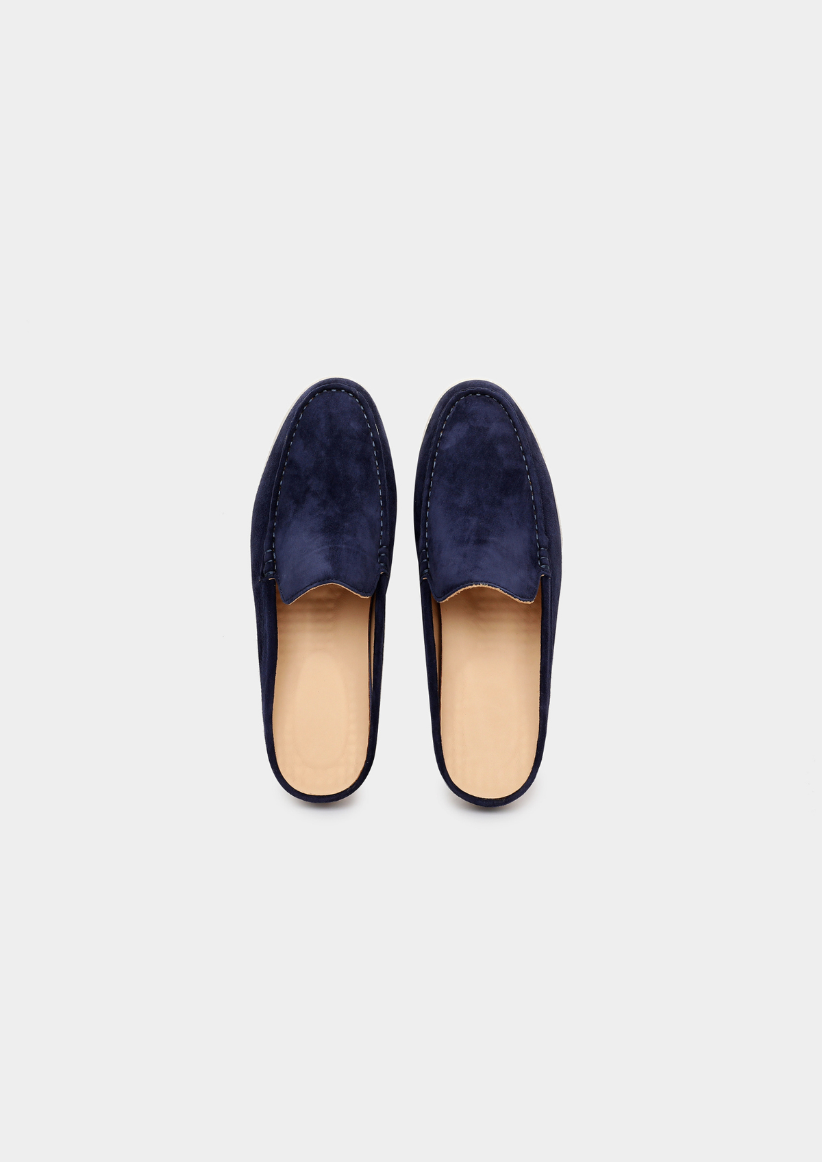 Navy Blue Marina Suede Slipper | Roccella