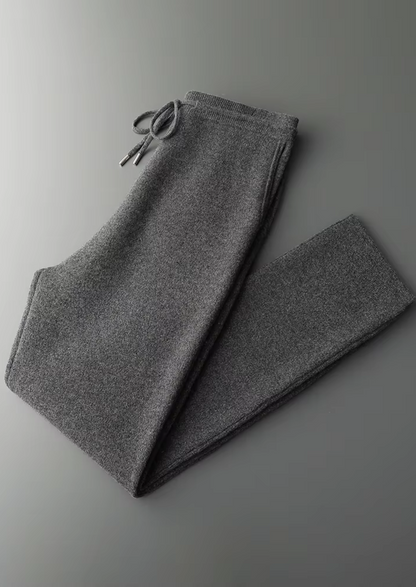 Pure Extra-Fine Merino Wool Dark Gray Savro Set | Roccella