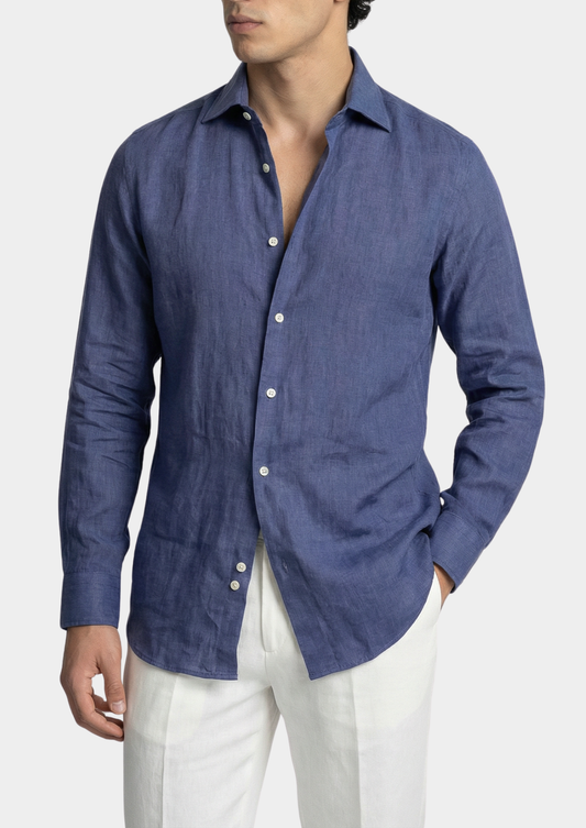 Portofino Coastal Shirt - Blue | Roccella