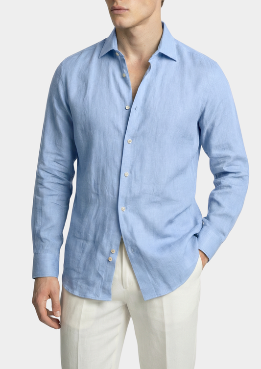 Portofino Coastal Shirt - Light Blue | Roccella