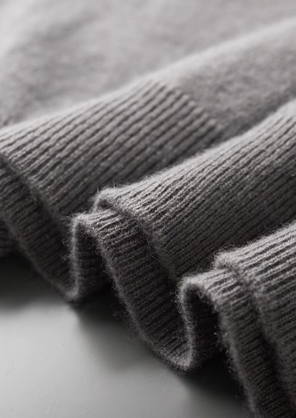 Premium Cashmere Classic Crewneck T-Shirt - Ashen Truffle | Roccella