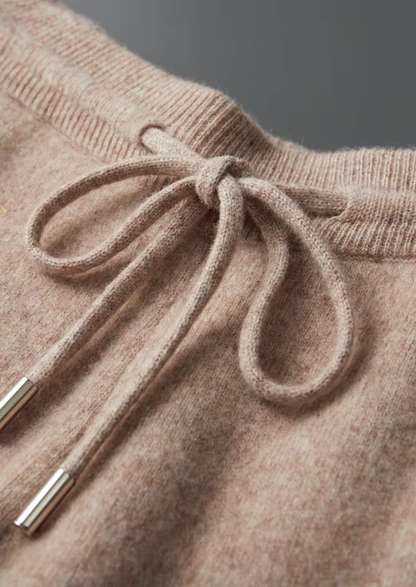 Merino Wool Leisure Trousers, Beige