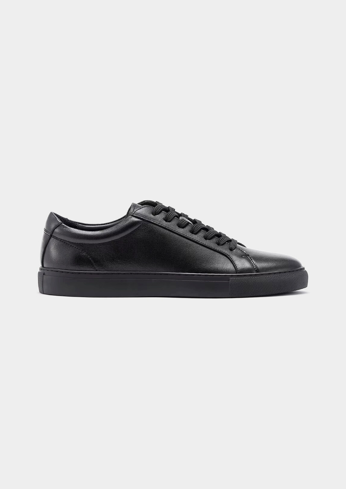 Black Essential Leather Sneaker | Roccella