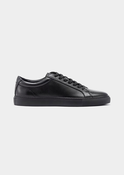 Black Essential Leather Sneaker | Roccella