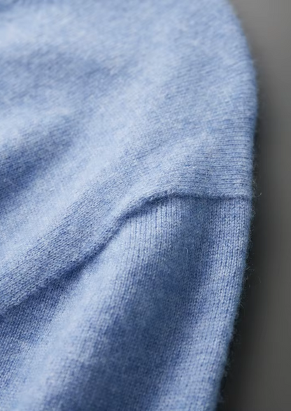 Premium Cashmere Classic Crewneck T-Shirt - Light Blue | Roccella