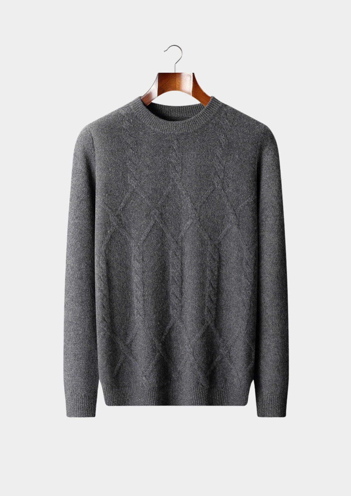 Pure Extra-Fine Merino Wool Cable Crewneck | Roccella