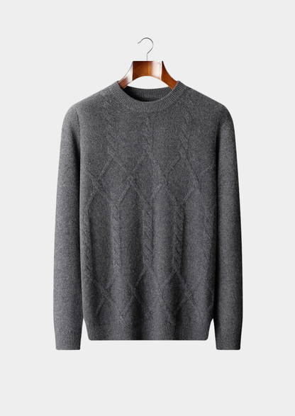 Pure Extra-Fine Merino Wool Cable Crewneck | Roccella