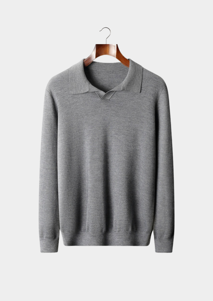 Premium Cashmere Buttonless Sweater Polo | Roccella