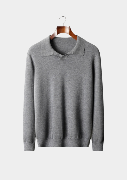 Premium Cashmere Buttonless Sweater Polo | Roccella