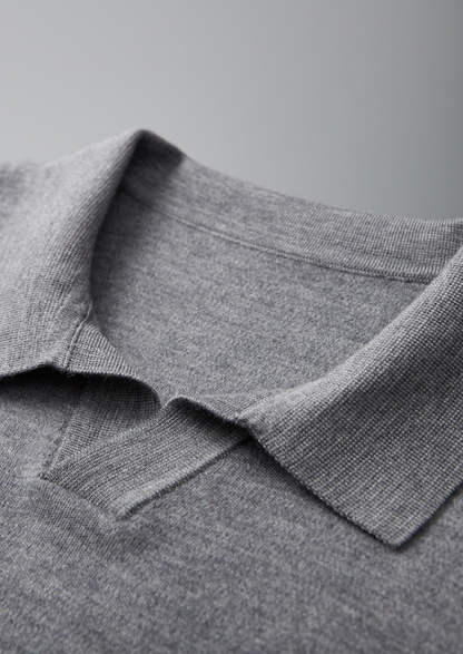 Premium Cashmere Buttonless Sweater Polo | Roccella