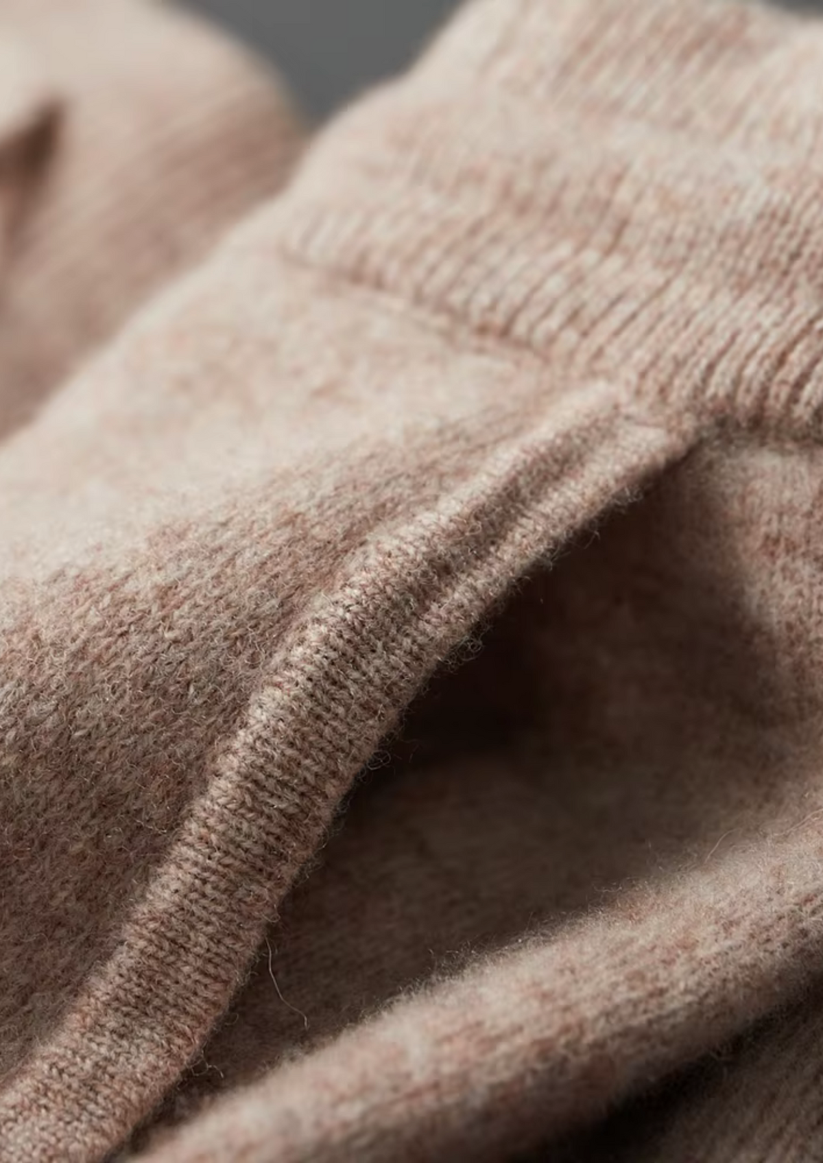 Merino Wool Leisure Trousers, Beige