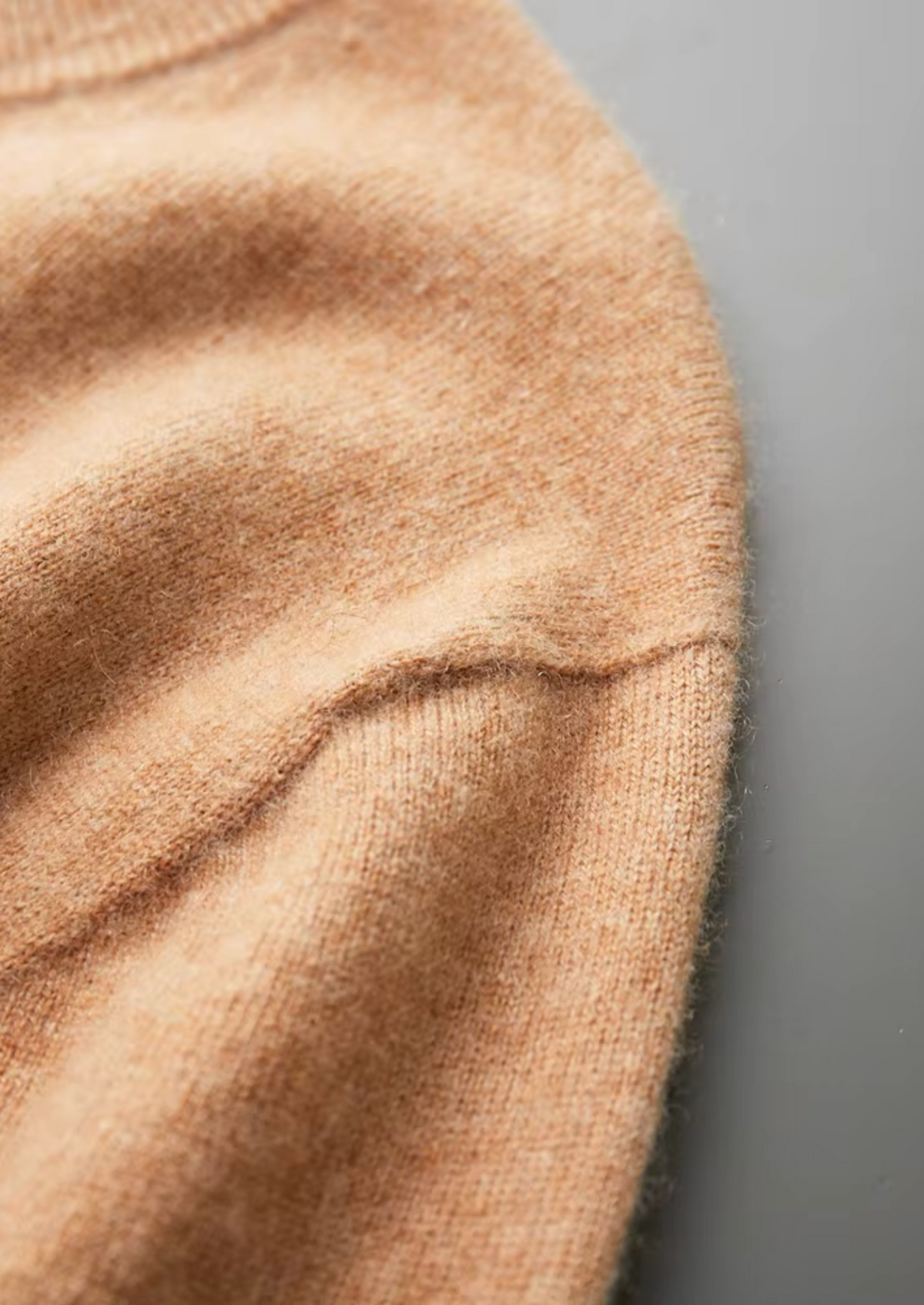 Premium Cashmere Classic Crewneck T-Shirt - Honey Mustard | Roccella