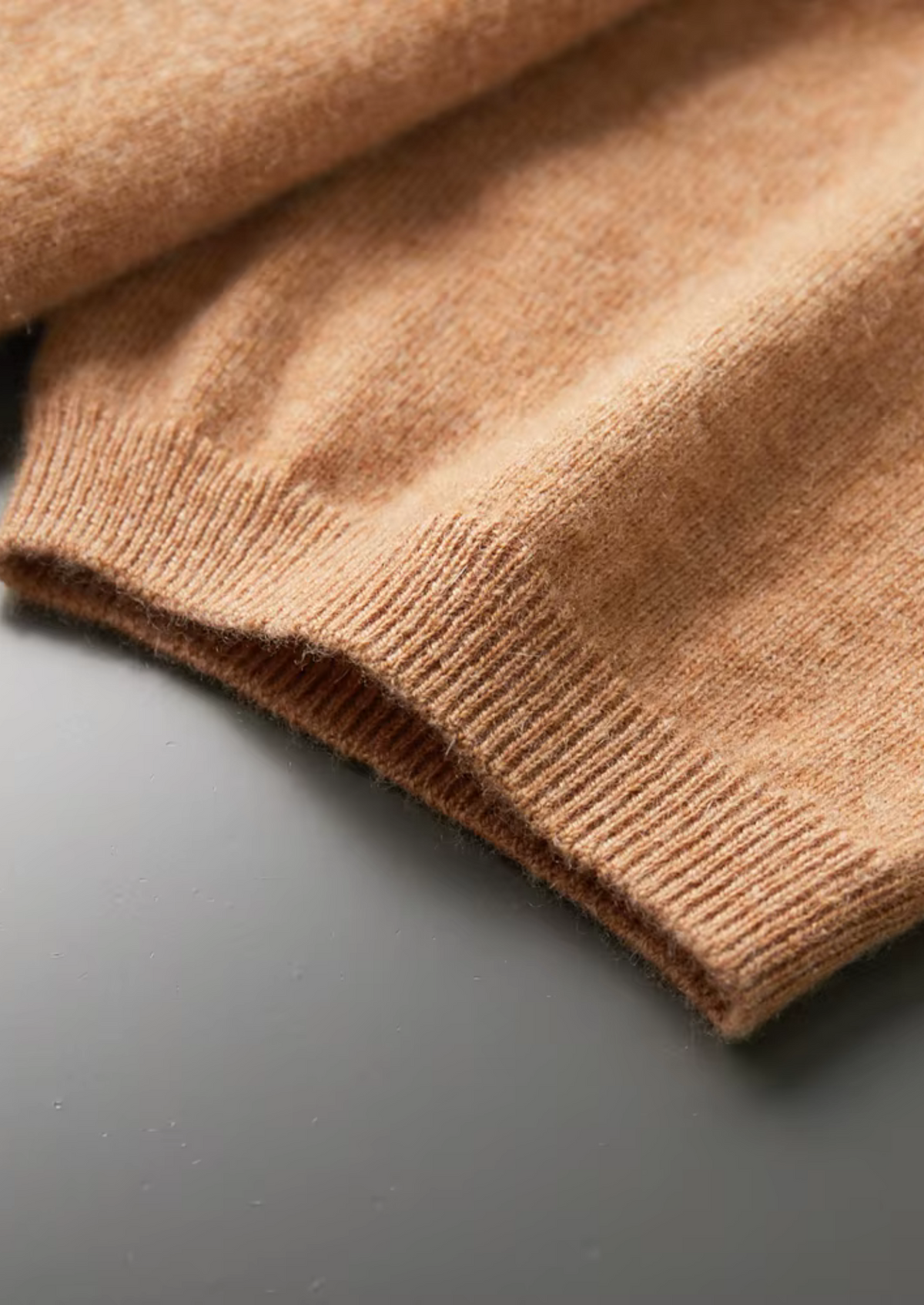 Premium Cashmere Classic Crewneck T-Shirt - Honey Mustard | Roccella