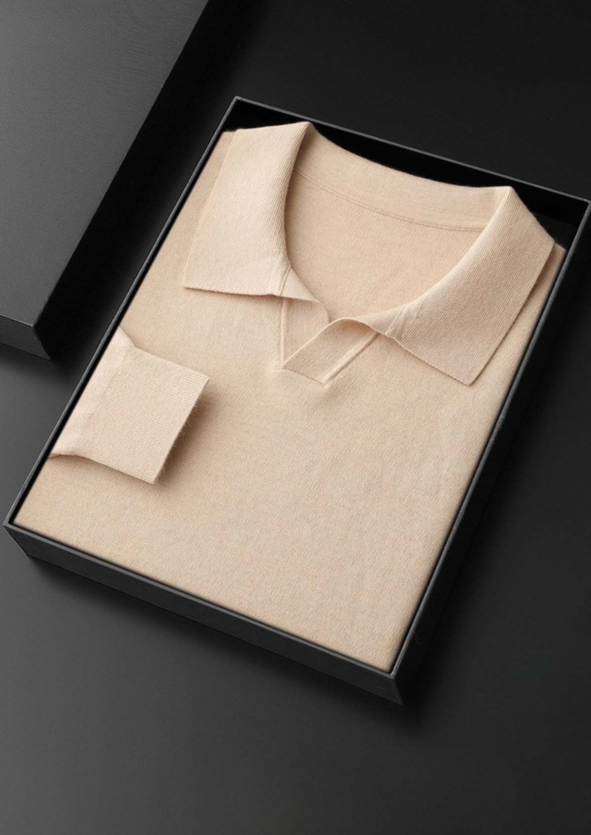Premium Cashmere Buttonless Sweater Polo | Roccella