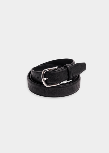 Black Essential Leather Belt | Roccella