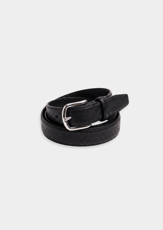 Black Essential Leather Belt | Roccella