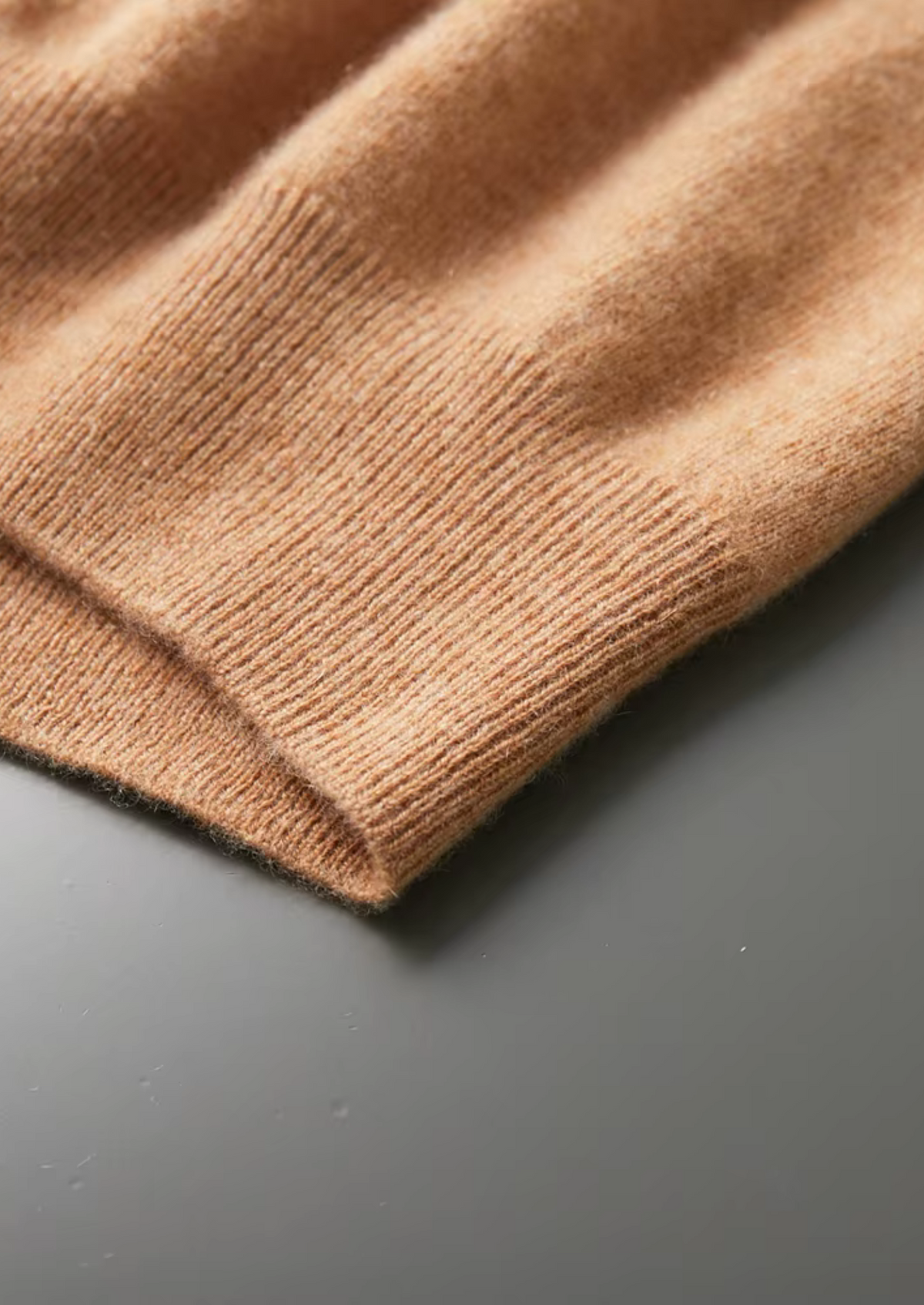 Premium Cashmere Classic Crewneck T-Shirt - Honey Mustard | Roccella