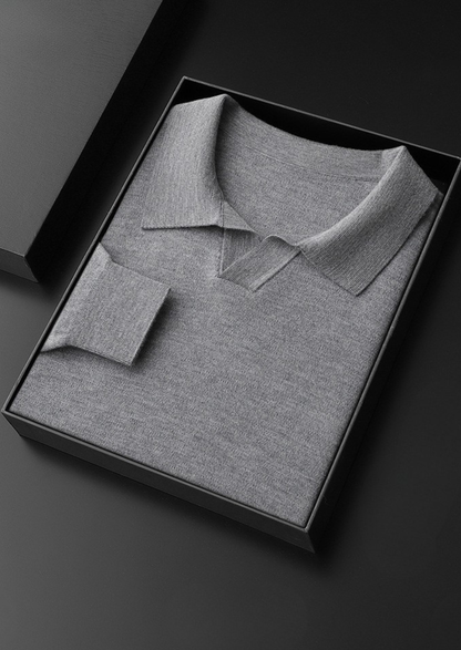Premium Cashmere Buttonless Sweater Polo | Roccella