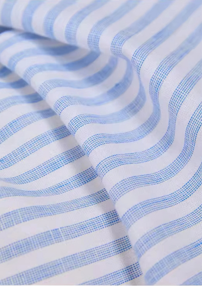 Portofino Striped Coastal Shirt - Light Blue | Roccella