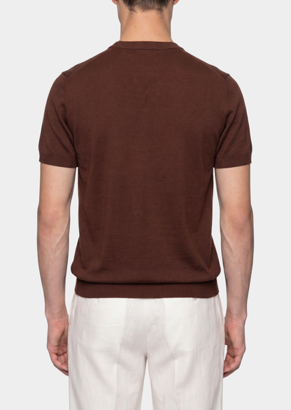 Essential Coffee Knitted Crewneck T-Shirt | Roccella