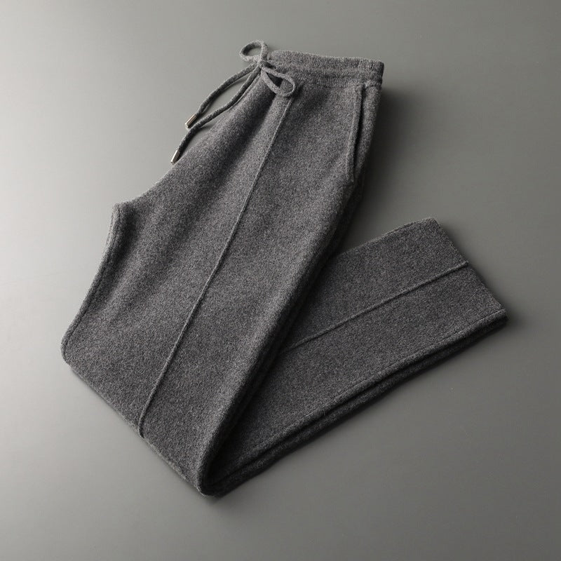 Merino Wool Leisure Trousers, Camel