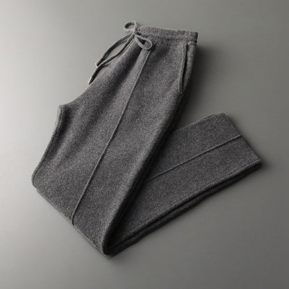 Merino Wool Leisure Trousers, Camel