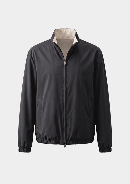 Black Technical Windbreaker Jacket | Roccella