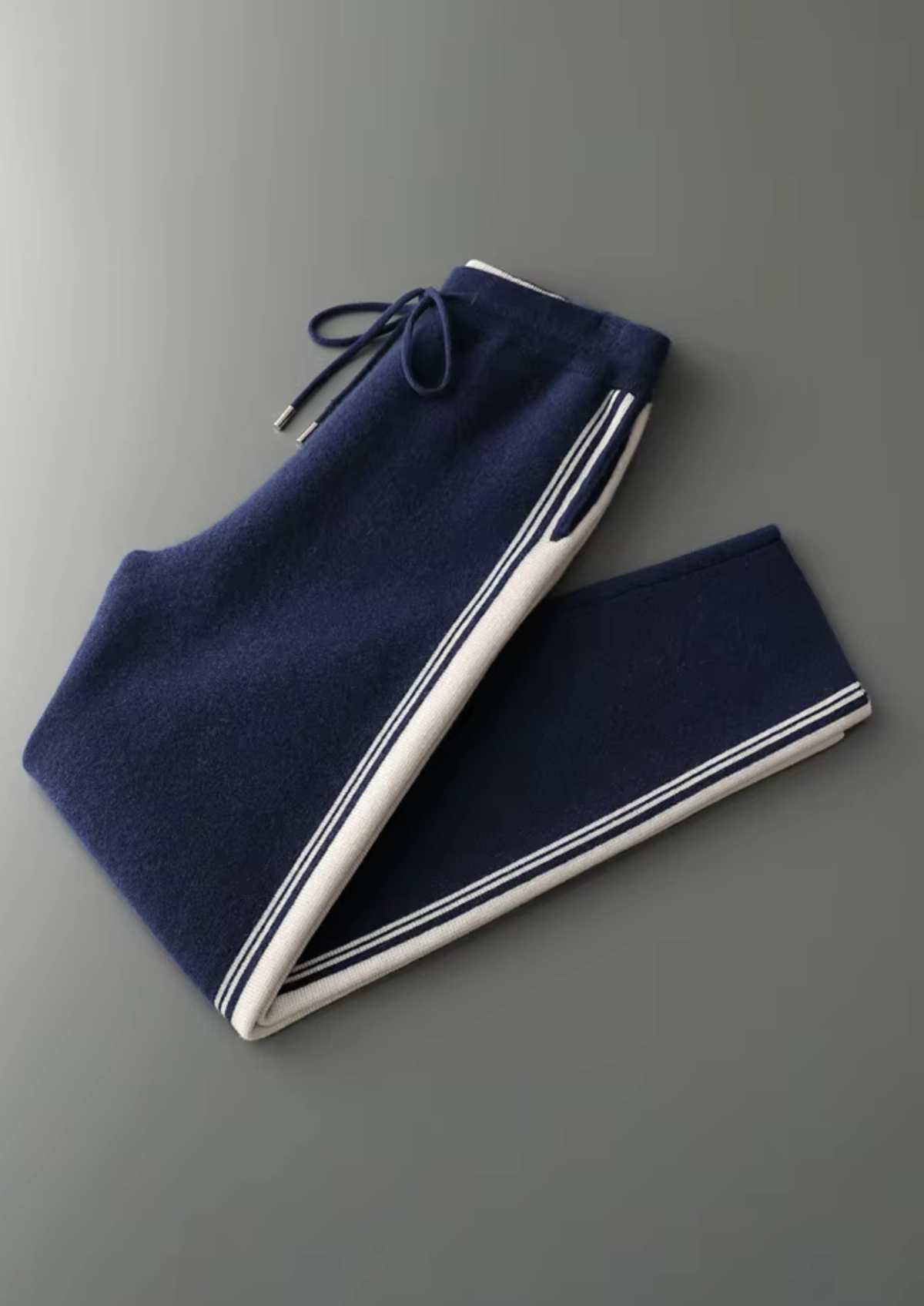 Pure Extra-Fine Merino Wool Navy Blue Damien Set | Roccella