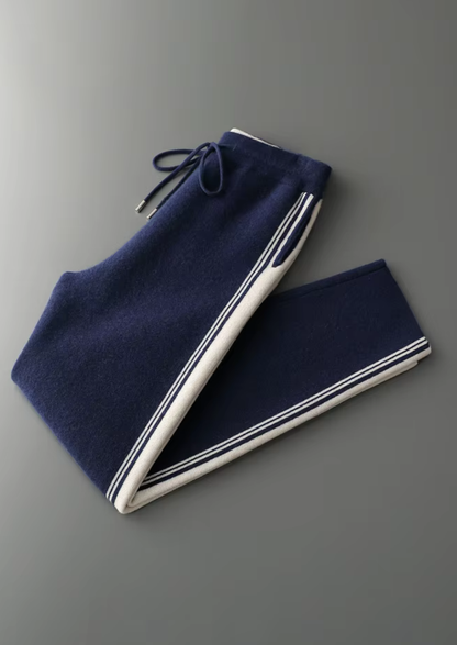Pure Extra-Fine Merino Wool Navy Blue Damien Set | Roccella