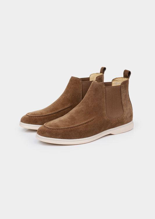 Light Brown Suede Chelsea Boot | Roccella