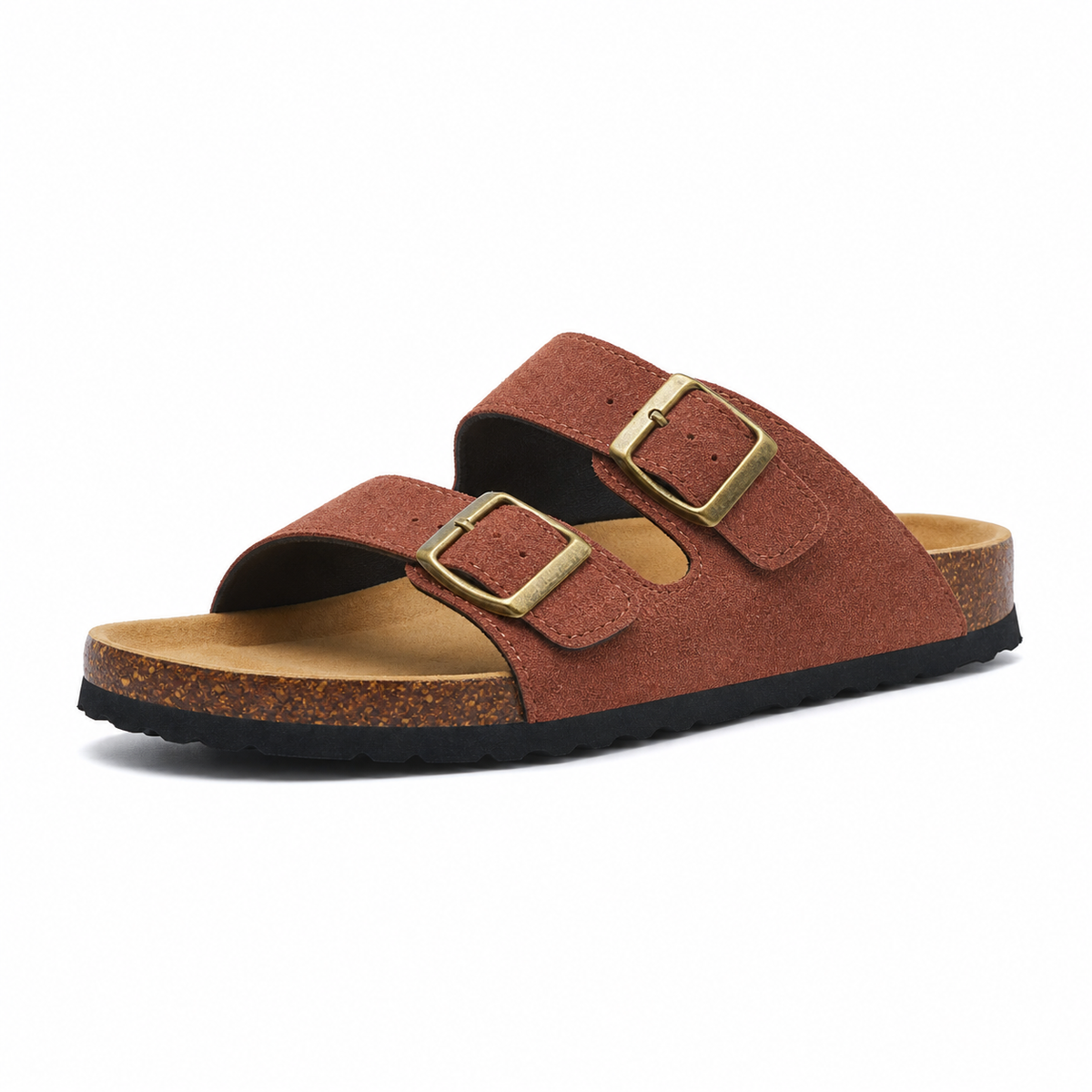Maibulun Suede Arizona Sandals - Chestnut | Roccella