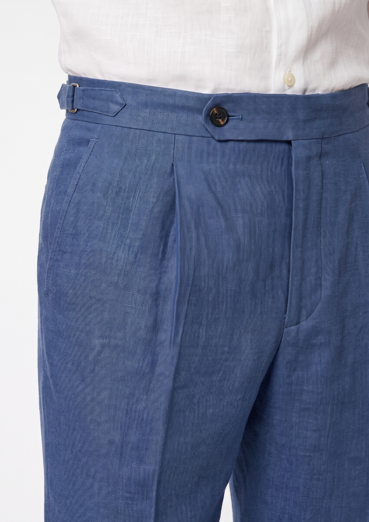 Tuscany Pleated Coastal Trousers - Blue | Roccella