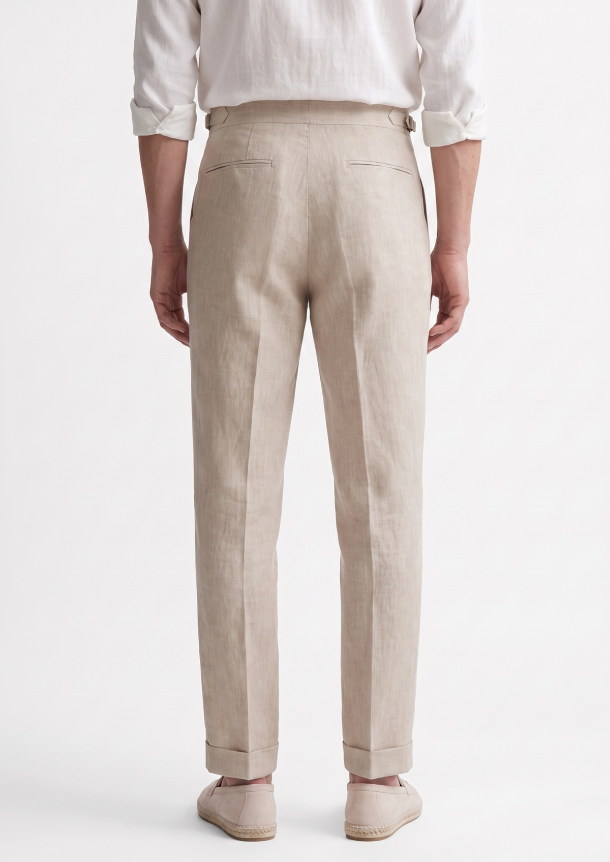 Tuscany Pleated Coastal Trousers - Ivory | Roccella