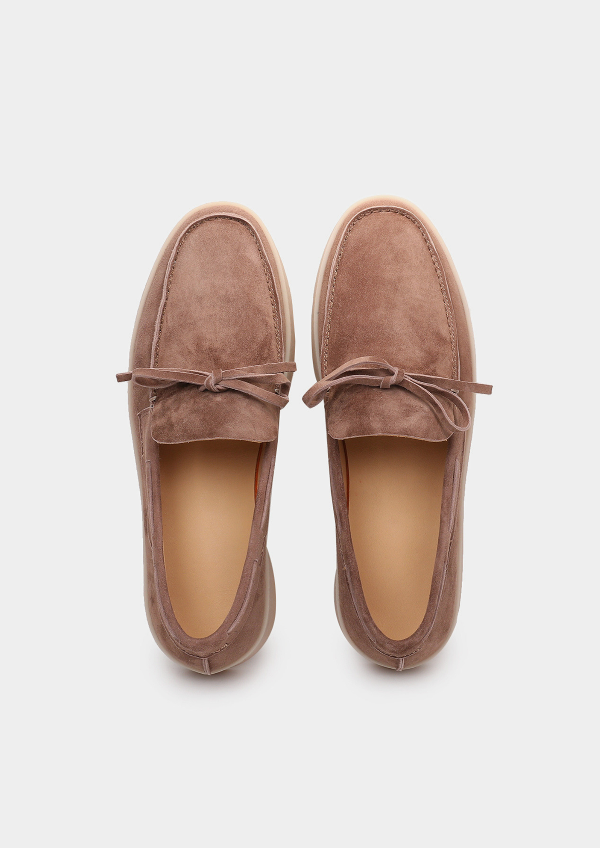 Chestnut Taupe Boat Loafers | Roccella