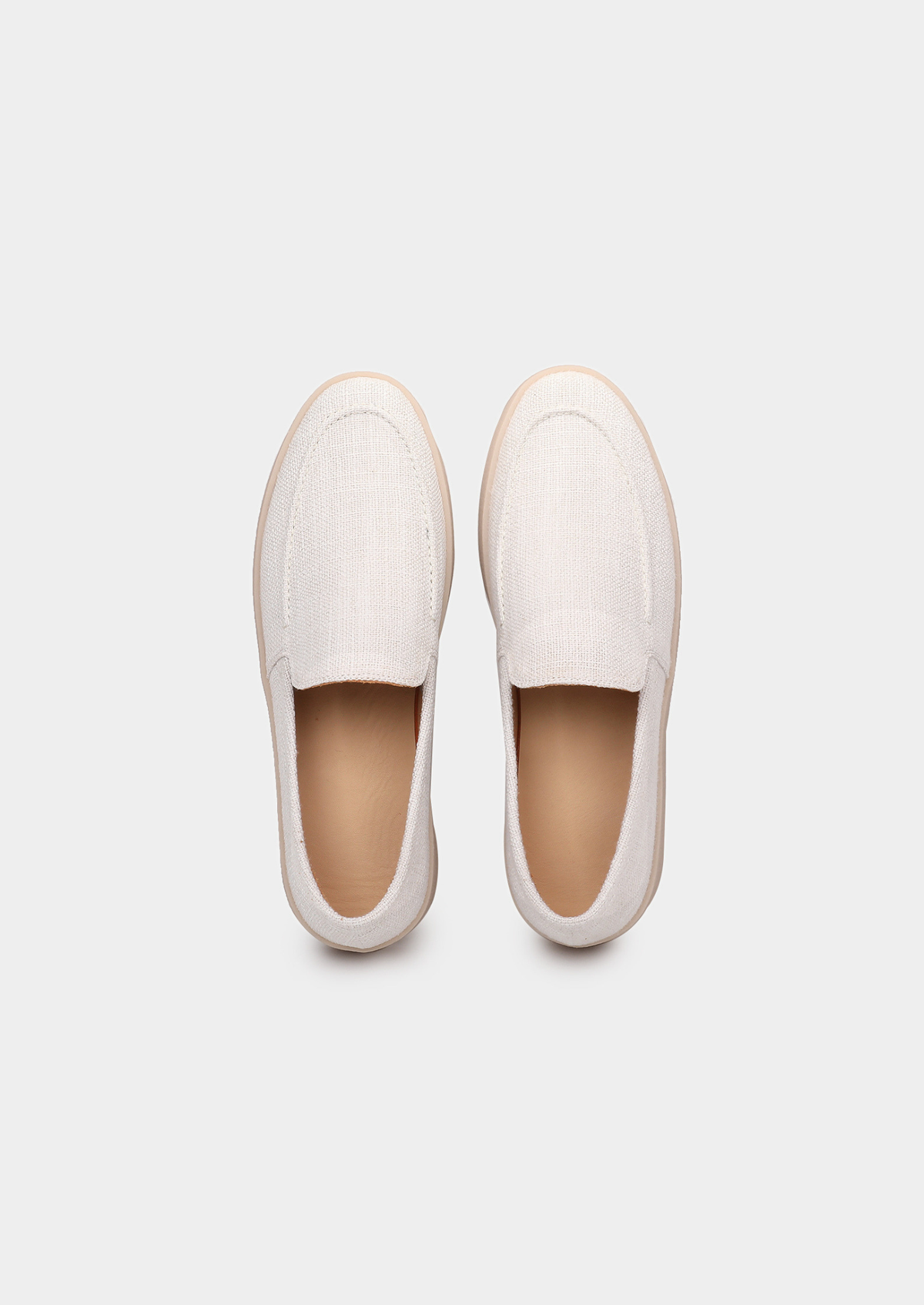 White Linen City Loafers | Roccella