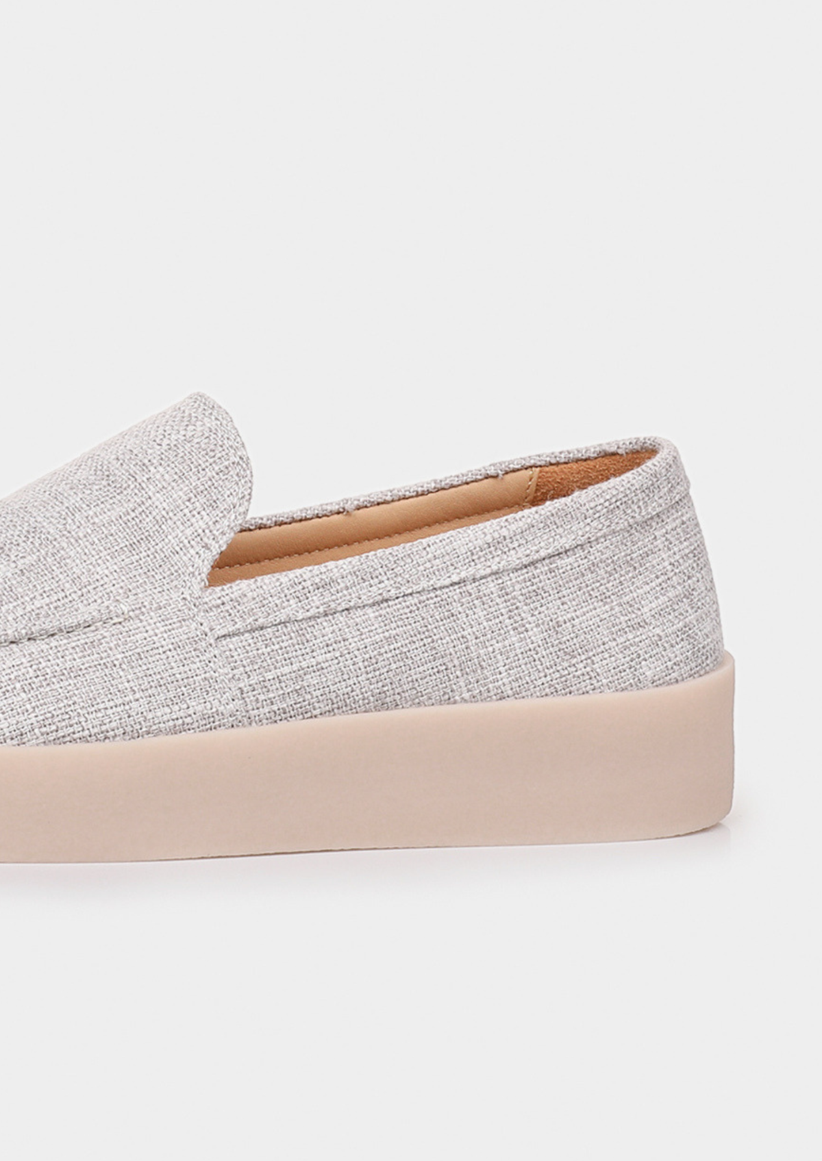 Gray Linen City Loafers | Roccella
