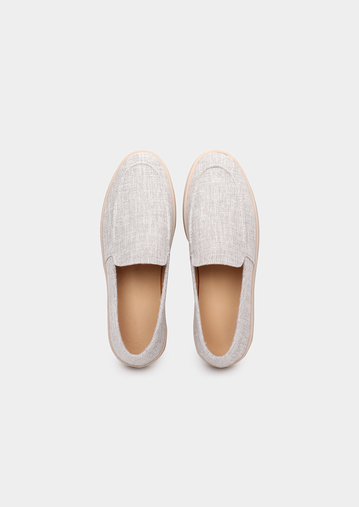 Gray Linen City Loafers | Roccella