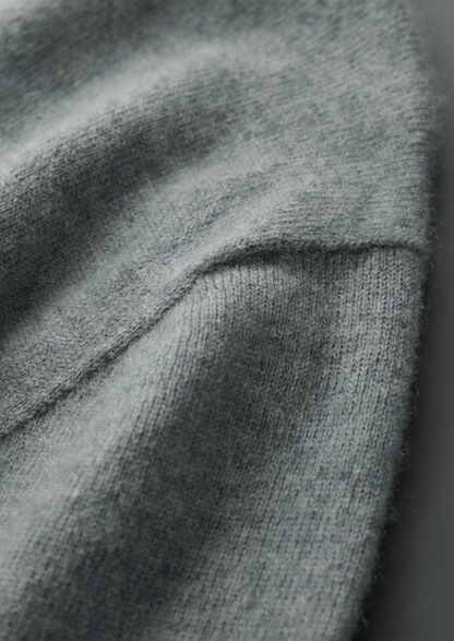 Premium Cashmere Classic Crewneck T-Shirt - Shadow Flint | Roccella