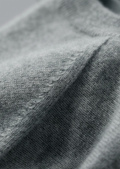 Premium Cashmere Classic Crewneck T-Shirt - Shadow Flint | Roccella