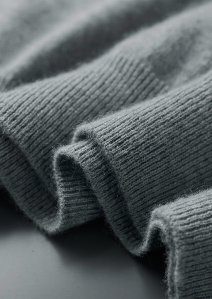 Premium Cashmere Classic Crewneck T-Shirt - Shadow Flint | Roccella
