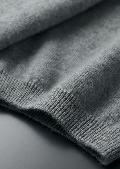 Premium Cashmere Classic Crewneck T-Shirt - Shadow Flint | Roccella