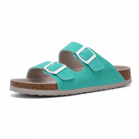 Maibulun Suede Arizona Sandals - Aqua | Roccella
