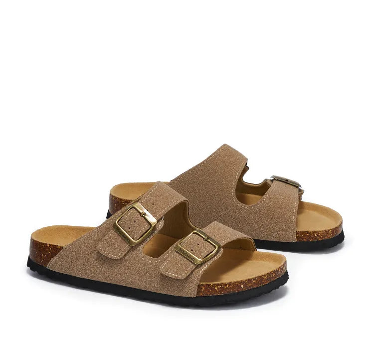 Maibulun Suede Arizona Sandals - Sand | Roccella